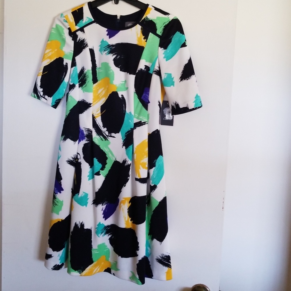A line color block dress